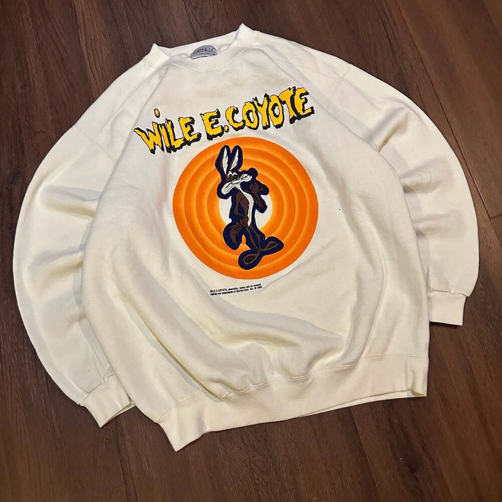 Vintage 1992 Looney Tunes Wile E. Coyote Crewneck Sweatshirt XL